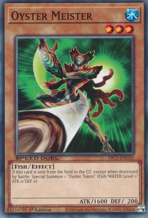 Oyster Meister (SBC1-ENC05) - Speed Duel: Streets of Battle City 1st Edition - Premium Yugioh Single from Konami - Just $0.25! Shop now at Game Crave Tournament Store