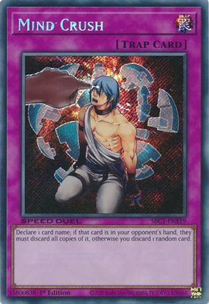 Mind Crush (Secret Rare) (SBC1-ENE19) - Speed Duel: Streets of Battle City 1st Edition - Premium Yugioh Single from Konami - Just $1.85! Shop now at Game Crave Tournament Store