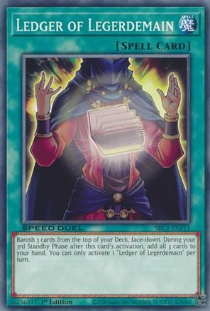 Ledger of Legerdemain (SBC1-ENF11) - Speed Duel: Streets of Battle City 1st Edition - Premium Yugioh Single from Konami - Just $0.25! Shop now at Game Crave Tournament Store