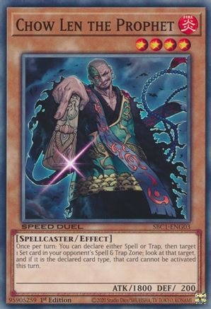 Chow Len the Prophet (SBC1-ENG03) - Speed Duel: Streets of Battle City 1st Edition - Premium Yugioh Single from Konami - Just $0.25! Shop now at Game Crave Tournament Store