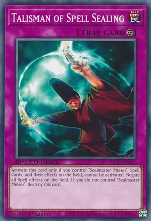 Talisman of Spell Sealing (SBC1-ENG17) - Speed Duel: Streets of Battle City 1st Edition - Premium Yugioh Single from Konami - Just $0.25! Shop now at Game Crave Tournament Store