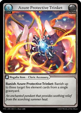 Azure Protective Trinket (FRACTURED CROWN) - Premium Grand Archive Single from Fractured Crown - Just $0.25! Shop now at Game Crave Tournament Store