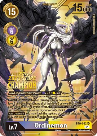 Ordinemon (2023 Store Champion) (BT9-082) - X Record Foil - Premium Digimon Single from Bandai - Just $15.02! Shop now at Game Crave Tournament Store
