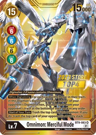 Omnimon: Merciful Mode (2023 Store Top 4) (BT9-083) - X Record Foil - Premium Digimon Single from Bandai - Just $8.62! Shop now at Game Crave Tournament Store