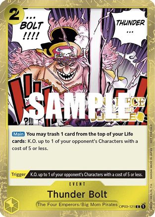 Thunder Bolt (Judge Pack Vol. 2) (OP03-121) - One Piece Promotion Cards Foil - Premium One Piece Single from Bandai - Just $0.25! Shop now at Game Crave Tournament Store