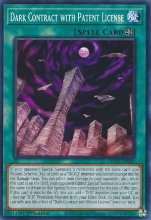Dark Contract with Patent License (MP23-EN030) - 25th Anniversary Tin: Dueling Heroes Mega Pack 1st Edition - Premium Yugioh Single from Konami - Just $0.25! Shop now at Game Crave Tournament Store