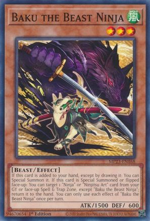 Baku the Beast Ninja (MP23-EN168) - 25th Anniversary Tin: Dueling Heroes Mega Pack 1st Edition - Premium Yugioh Single from Konami - Just $0.25! Shop now at Game Crave Tournament Store