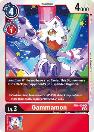 Gammamon - RB1-006 (RB1-006) - Resurgence Booster Foil - Premium Digimon Single from Bandai - Just $0.13! Shop now at Game Crave Tournament Store