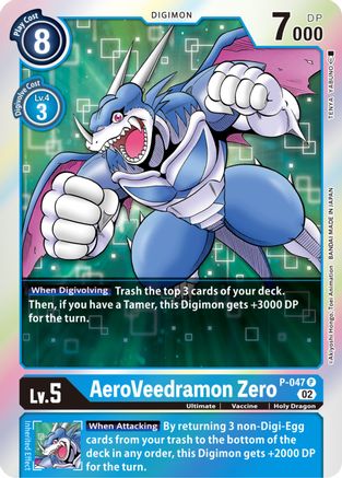 AeroVeedramon Zero (Resurgence Booster Reprint) (P-047) - Resurgence Booster Foil - Premium Digimon Single from Bandai - Just $0.25! Shop now at Game Crave Tournament Store