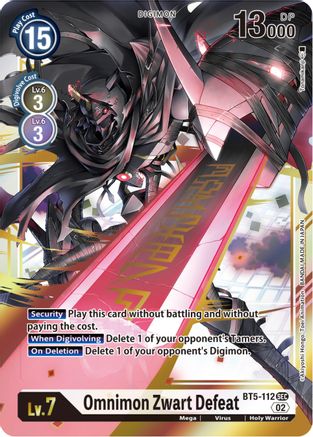 Omnimon Zwart Defeat (Resurgence Booster Reprint) (BT5-112) - Resurgence Booster Foil - Premium Digimon Single from Bandai - Just $3.90! Shop now at Game Crave Tournament Store