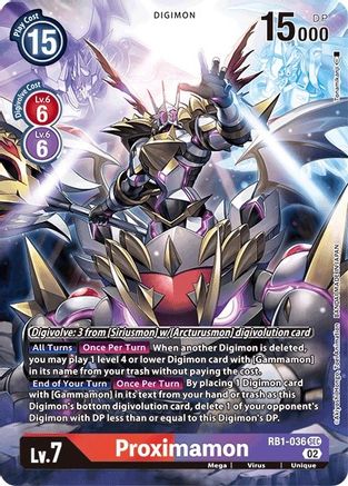 Proximamon (Textured Alternate Art) (RB1-036) - Resurgence Booster Foil - Premium Digimon Single from Bandai - Just $2.96! Shop now at Game Crave Tournament Store