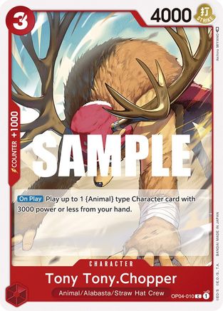 Tony Tony.Chopper (OP04-010) - Kingdoms of Intrigue - Premium One Piece Single from Bandai - Just $0.25! Shop now at Game Crave Tournament Store