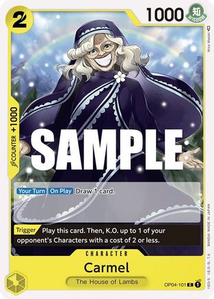 Carmel (OP04-101) - Kingdoms of Intrigue - Premium One Piece Single from Bandai - Just $0.25! Shop now at Game Crave Tournament Store