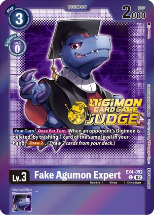 Fake Agumon Expert - EX4-052 (Judge Pack 4) (EX4-052) - Alternative Being Booster Foil - Premium Digimon Single from Bandai - Just $0.08! Shop now at Game Crave Tournament Store