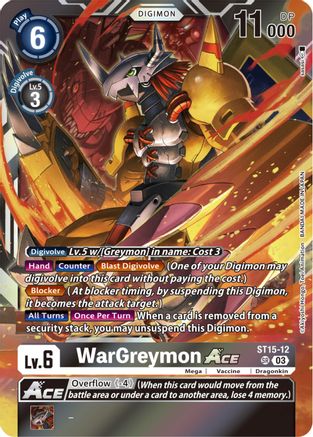 WarGreymon Ace (ST15-12) - Starter Deck 15: Dragon of Courage Foil - Premium Digimon Single from Bandai - Just $0.08! Shop now at Game Crave Tournament Store