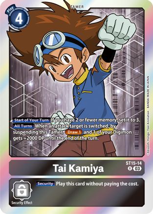 Tai Kamiya (ST15-14) - Starter Deck 15: Dragon of Courage Foil - Premium Digimon Single from Bandai - Just $0.29! Shop now at Game Crave Tournament Store