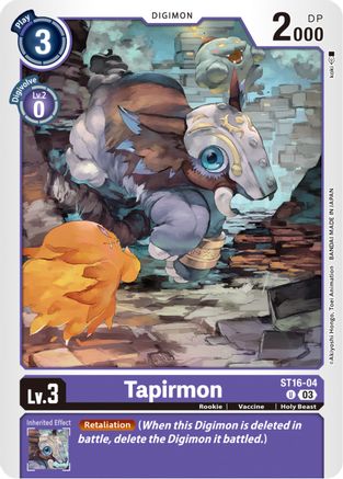 Tapirmon (ST16-04) - Starter Deck 16: Wolf of Friendship - Premium Digimon Single from Bandai - Just $0.08! Shop now at Game Crave Tournament Store