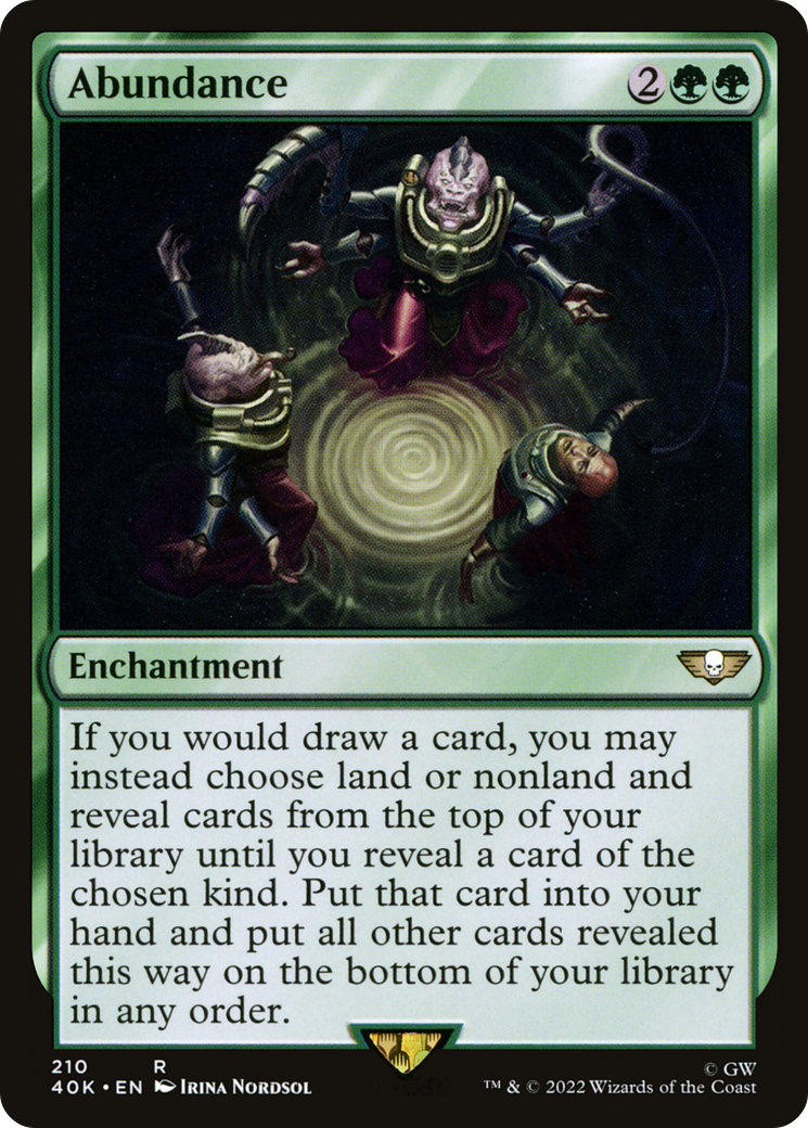 Abundance (40K-210) - Warhammer 40,000 Commander - Premium MTG Single from Wizards of the Coast - Just $0.74! Shop now at Game Crave Tournament Store