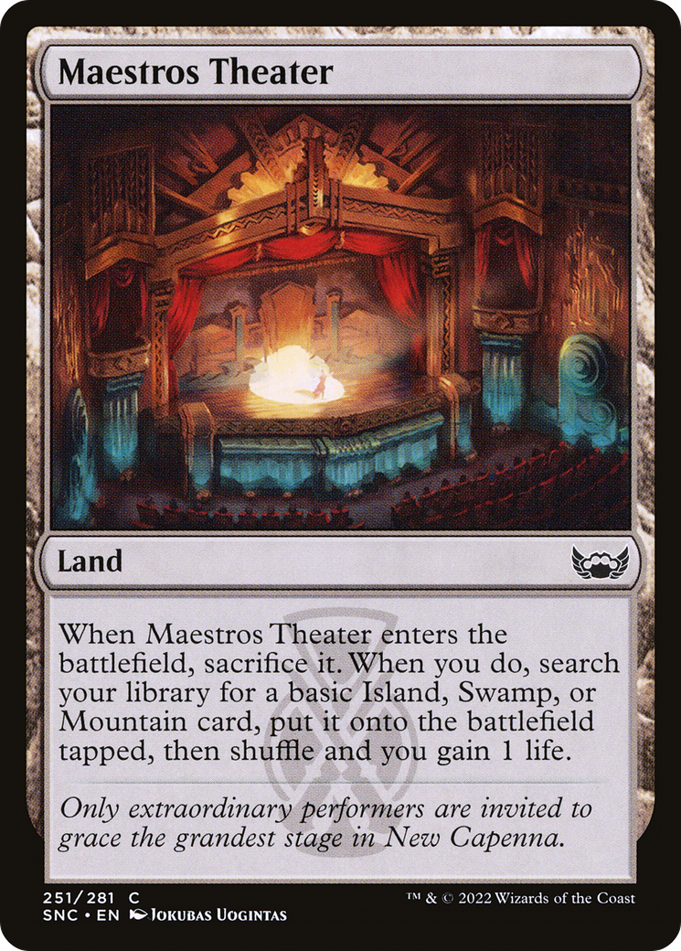 Maestros Theater (SNC-251) - Streets of New Capenna Foil - Premium MTG Single from Wizards of the Coast - Just $0.14! Shop now at Game Crave Tournament Store