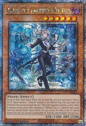 Arias the Labrynth Butler (Quarter Century Secret Rare) (AGOV-EN017) - Age of Overlord 1st Edition - Premium Yugioh Single from Konami - Just $96.02! Shop now at Game Crave Tournament Store