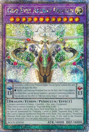 Odd-Eyes Arcray Dragon (Quarter Century Secret Rare) (AGOV-EN030) - Age of Overlord 1st Edition - Premium Yugioh Single from Konami - Just $17.53! Shop now at Game Crave Tournament Store