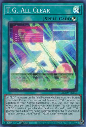 T.G. All Clear (AGOV-EN050) - Age of Overlord 1st Edition - Premium Yugioh Single from Konami - Just $0.25! Shop now at Game Crave Tournament Store