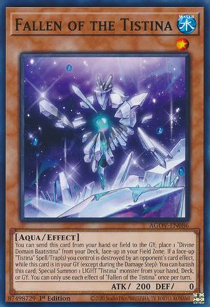 Fallen of the Tistina (AGOV-EN086) - Age of Overlord 1st Edition - Premium Yugioh Single from Konami - Just $0.25! Shop now at Game Crave Tournament Store