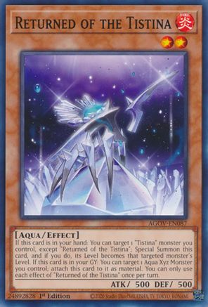 Returned of the Tistina (AGOV-EN087) - Age of Overlord 1st Edition - Premium Yugioh Single from Konami - Just $0.25! Shop now at Game Crave Tournament Store