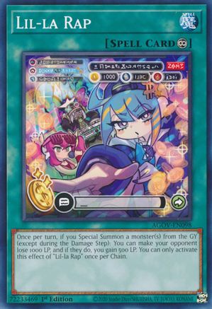 Lil-la Rap (AGOV-EN098) - Age of Overlord 1st Edition - Premium Yugioh Single from Konami - Just $0.25! Shop now at Game Crave Tournament Store