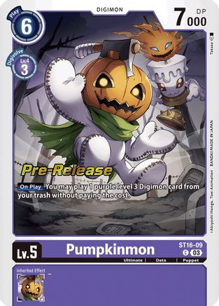 Pumpkinmon (ST16-09) - Starter Deck 16: Wolf of Friendship Pre-Release Cards Foil - Premium Digimon Single from Bandai - Just $0.08! Shop now at Game Crave Tournament Store