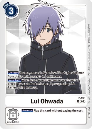 Lui Ohwada - P-130 (NYCC 2023 Demo Deck) (P-130) - Digimon Promotion Cards - Premium Digimon Single from Bandai - Just $0.25! Shop now at Game Crave Tournament Store