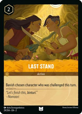 Last Stand (29/204) - Rise of the Floodborn Cold Foil - Premium Lorcana Single from Disney - Just $0.08! Shop now at Game Crave Tournament Store