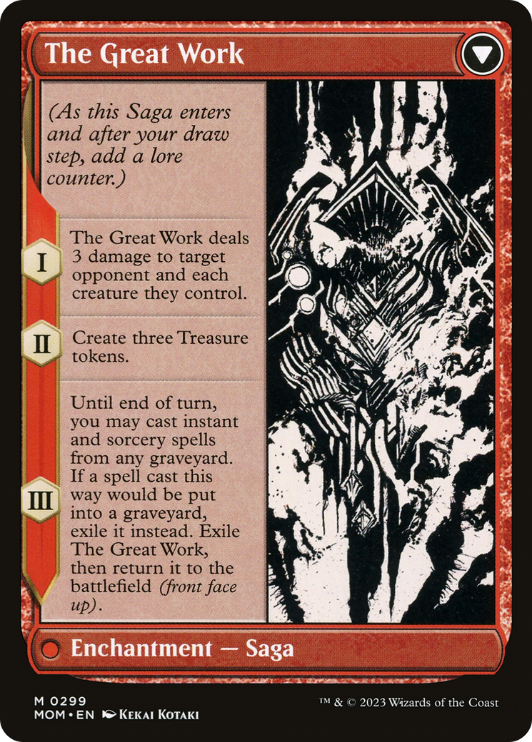 Urabrask // The Great Work (MOM-299) - March of the Machine: (Showcase) (Borderless) - Premium MTG Single from Wizards of the Coast - Just $10.84! Shop now at Game Crave Tournament Store