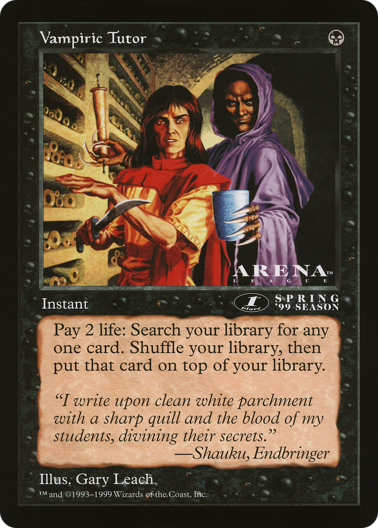 Vampiric Tutor (OLEP-074) - Oversized League Prizes - Premium MTG Single from Wizards of the Coast - Just $0! Shop now at Game Crave Tournament Store