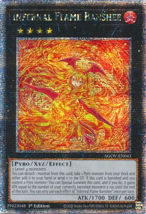 Infernal Flame Banshee (Quarter Century Secret Rare) (AGOV-EN043) - Age of Overlord 1st Edition - Premium Yugioh Single from Konami - Just $43.19! Shop now at Game Crave Tournament Store