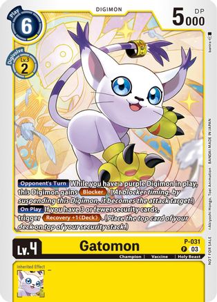 Gatomon - P-031 (Blast Ace Pre-Release) (P-031) - Digimon Promotion Cards - Premium Digimon Single from Bandai - Just $0.08! Shop now at Game Crave Tournament Store