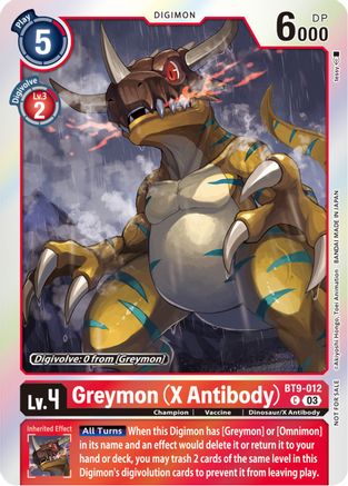 Greymon (X Antibody) (Blast Ace Pre-Release Winner) (BT9-012) - X Record Foil - Premium Digimon Single from Bandai - Just $3.31! Shop now at Game Crave Tournament Store