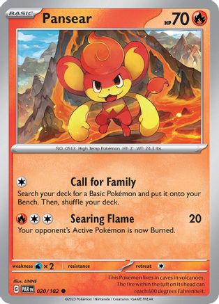 Pansear 20 - SV04 Paradox Rift - Premium Pokemon Single from Nintendo - Just $0.08! Shop now at Game Crave Tournament Store