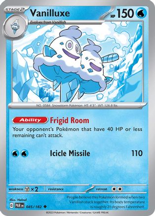 Vanilluxe 45 - SV04 Paradox Rift - Premium Pokemon Single from Nintendo - Just $0.08! Shop now at Game Crave Tournament Store