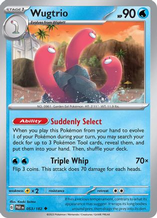 Wugtrio 53 - SV04 Paradox Rift Reverse Holofoil - Premium Pokemon Single from Nintendo - Just $0.08! Shop now at Game Crave Tournament Store