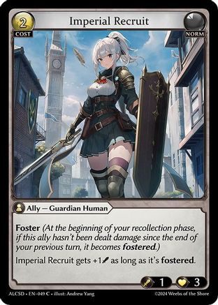Imperial Recruit (ALCHEMICAL REVOLUTION STARTER DECKS) - Premium Grand Archive Single from Weebs of the Shore - Just $0.26! Shop now at Game Crave Tournament Store