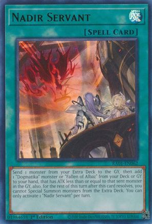 Nadir Servant (UR) (RA01-EN062) - 25th Anniversary Rarity Collection 1st Edition - Premium Yugioh Single from Konami - Just $0.67! Shop now at Game Crave Tournament Store