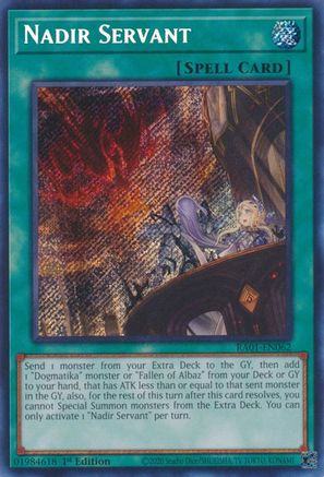 Nadir Servant (Secret Rare) (RA01-EN062) - 25th Anniversary Rarity Collection 1st Edition - Premium Yugioh Single from Konami - Just $1.54! Shop now at Game Crave Tournament Store