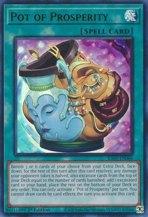 Pot of Prosperity (UR) (RA01-EN066) - 25th Anniversary Rarity Collection 1st Edition - Premium Yugioh Single from Konami - Just $0.49! Shop now at Game Crave Tournament Store