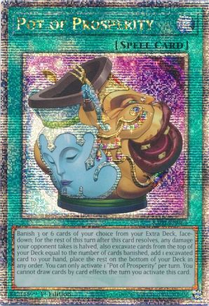 Pot of Prosperity (Quarter Century Secret Rare) (RA01-EN066) - 25th Anniversary Rarity Collection 1st Edition - Premium Yugioh Single from Konami - Just $19.75! Shop now at Game Crave Tournament Store