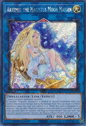 Artemis, the Magistus Moon Maiden (Platinum Secret Rare) (RA01-EN049) - 25th Anniversary Rarity Collection 1st Edition - Premium Yugioh Single from Konami - Just $0.49! Shop now at Game Crave Tournament Store