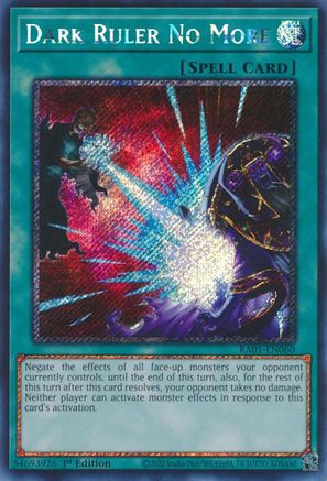 Dark Ruler No More (Platinum Secret Rare) (RA01-EN060) - 25th Anniversary Rarity Collection 1st Edition - Premium Yugioh Single from Konami - Just $2.44! Shop now at Game Crave Tournament Store