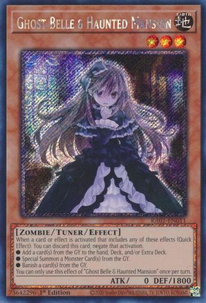 Ghost Belle & Haunted Mansion (Platinum Secret Rare) (RA01-EN011) - 25th Anniversary Rarity Collection 1st Edition - Premium Yugioh Single from Konami - Just $6.85! Shop now at Game Crave Tournament Store