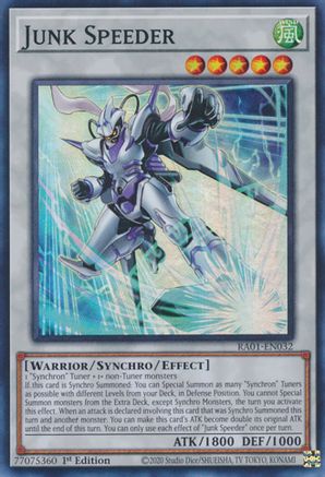 Junk Speeder (RA01-EN032) - 25th Anniversary Rarity Collection 1st Edition - Premium Yugioh Single from Konami - Just $0.25! Shop now at Game Crave Tournament Store