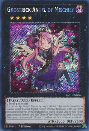 Ghostrick Angel of Mischief (Platinum Secret Rare) (RA01-EN036) - 25th Anniversary Rarity Collection 1st Edition - Premium Yugioh Single from Konami - Just $0.42! Shop now at Game Crave Tournament Store